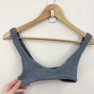 YouSwim Bikini Top Women One Size Crinkle Textured Crop Swimsuit Sustainable